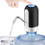 موزع قارورة مياه 5 لتر، مضخة مياه قابلة للشحن عن طريق USB، مضخة توزيع مياه محمولة للتخييم