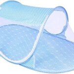 سرير اطفال مع شبكة حماية من الناموس بتصميم خيمة مع قاعدة قابل للطي للاطفال حديثي الولادة