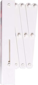 ⁦منشر تجفيف غسيل بحامل يُثبت على الحائط من البنهاوي، لون ابيض، 120 سم، خليط معدني صلب⁩ - الصورة ⁦3⁩