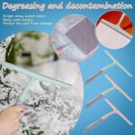 فرشاة تنظيف الزجاج متعددة الوظائف، مقشطة لتنظيف النوافذ والمكتب والجدران والزجاج مع مساحة مطاطية - أداة تنظيف منزلية متينة وفعالة، مقاس 24 سم. - Image 5