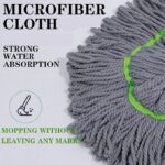 مساحة موب 2 في 1 ذاتية العصر لتنظيف وتجفيف الأرضيات، مساحة دائرية دوارة 360 درجة لتنظيف الجدران، مساحة موب ذاتية العصر لتنظيف الأرضيات - Image 6