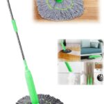 مساحة موب 2 في 1 ذاتية العصر لتنظيف وتجفيف الأرضيات، مساحة دائرية دوارة 360 درجة لتنظيف الجدران، مساحة موب ذاتية العصر لتنظيف الأرضيات